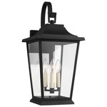 Warren Outdoor Wall Sconce - Textured Black / Clear