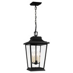 Warren Outdoor Pendant - Textured Black / Clear