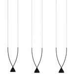 Jewel Linear Multi Light Pendant - Black / Black