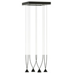 Jewel Square Multi Light Pendant - Black