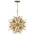 Vida Orb Chandelier - Burnished Gold / Crystal