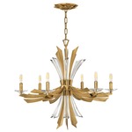 Vida Chandelier - Burnished Gold / Crystal