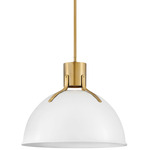 Argo Pendant - Heritage Brass / Polished White