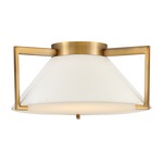 Calla Ceiling Light Fixture - Brushed Bronze / Off White