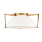 Calla Ceiling Light Fixture - Brushed Bronze / Off White