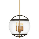 Calvin Chandelier - Black / Clear