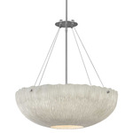 Coral Pendant - Polished Nickel / Shell White