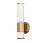 Facet Wall Sconce - Heritage Brass / Etched Glass