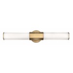 Facet Bathroom Vanity Light - Heritage Brass / Etched Glass