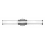 Facet Bathroom Vanity Light - Polished Nickel / Etched Glass