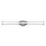 Facet Bathroom Vanity Light - Polished Nickel / Etched Glass