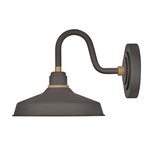 Foundry Outdoor 10in Industrial Shade Hook Arm Wall Light - Museum Bronze