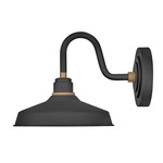 Foundry Outdoor 10in Industrial Shade Hook Arm Wall Light - Textured Black
