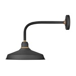 Foundry Outdoor Industrial Shade Wall Light - Textured Black