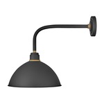 Foundry Outdoor Dome Shade Wall Light - Textured Black