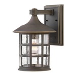 Freeport 120V Composite Outdoor Wall Sconce - Oil Rubbed Bronze / Clear Seedy