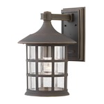 Freeport 120V Composite Outdoor Wall Sconce - Oil Rubbed Bronze / Clear Seedy
