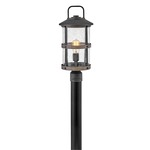 Lakehouse 120V Outdoor Post / Pier Mount - Aged Zinc / Clear Seedy