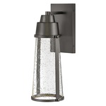 Miles Outdoor Wall Sconce - Black / Clear Seedy