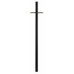 3IN Fitter Outdoor Direct Burial Post with Ladder Rest - 7Ft - Textured Black
