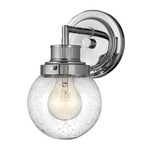 Poppy Wall Light - Chrome / Clear Seedy