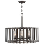 Reid 120V Outdoor Pendant - Brushed Graphite / Clear Seedy