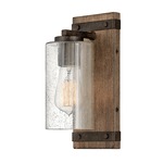 Sawyer Wall Sconce - Sequoia / Clear Seedy