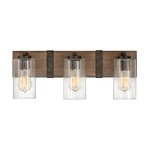 Sawyer Bathroom Vanity Light - Sequoia / Clear Seedy