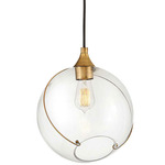 Skye Pendant - Heritage Brass / Black / Clear
