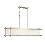 Tress Linear Chandelier - Champagne Gold / Off White