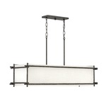 Tress Linear Chandelier - Iron Ore / Off White