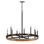 Wells Chandelier - Weathered Brass