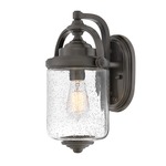 Willoughby Small Outdoor Wall Light - Oil Rubbed Bronze / Clear Seedy