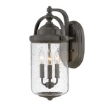 Willoughby Outdoor Wall Light - Oil Rubbed Bronze / Clear Seedy
