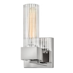 Xander Wall Light - Polished Nickel / Ribbed