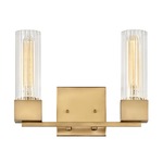 Xander Bathroom Vanity Light - Heritage Brass / Ribbed