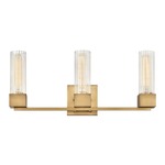 Xander Bathroom Vanity Light - Heritage Brass / Ribbed
