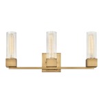 Xander Bathroom Vanity Light - Heritage Brass / Ribbed