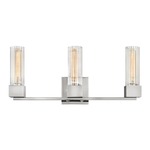 Xander Bathroom Vanity Light - Polished Nickel / Ribbed