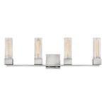 Xander Bathroom Vanity Light - Polished Nickel / Ribbed