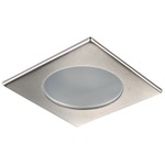 3IN Square Round Shower Trim - Brushed Nickel / Frosted