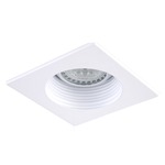 3IN Square Regressed Baffle Trim - Matte White / White Baffle