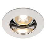 3IN Round Regressed Adjustable Trim - Matte White / Clear
