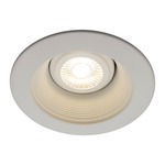 3IN Round Regressed Baffle Trim - Matte White / White Baffle