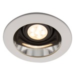 4IN Round Regressed Adjustable Trim - Matte White / Clear