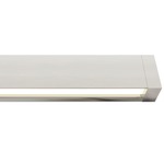 Nova Ceiling Warm Dim Wall Grazer w/ Remote Power - Satin Nickel / White Lens