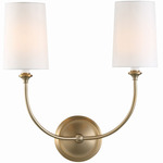 Sylvan Double Wall Sconce - Vibrant Gold