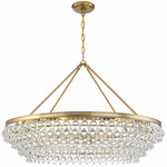 Calypso Round Chandelier - Vibrant Gold / Clear