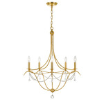 Metro Chandelier - Antique Gold / Clear