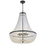 Rylee Chandelier - Matte Black / Frosted